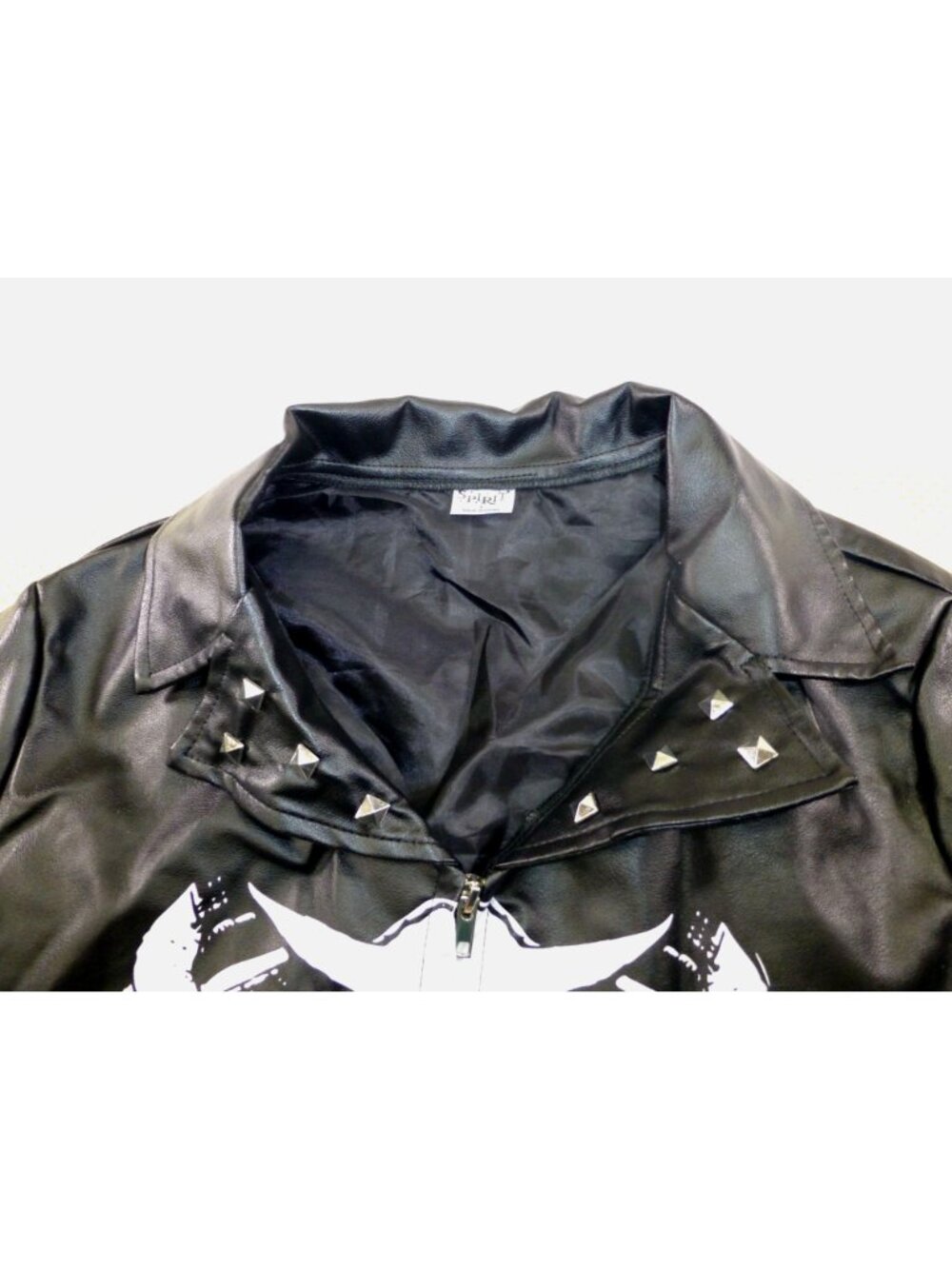 Spirit Halloween Skeleton Faux Leather Jacket With Ribcage & Bone Print -Youth L - Picture 13 of 14